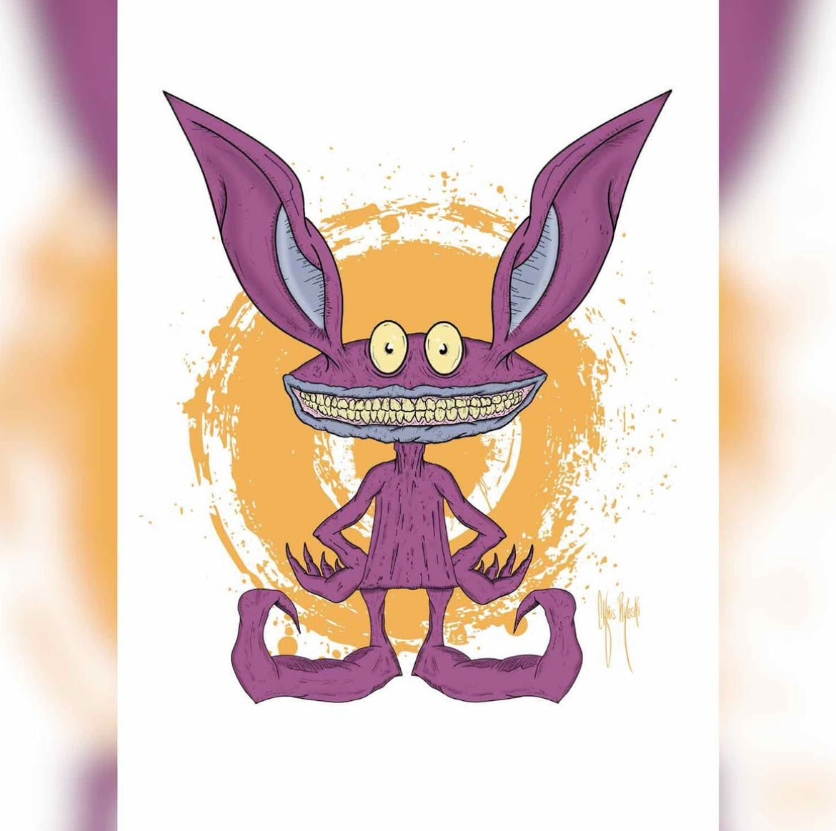 Ickis AHHH! Real Monsters 5x7 Print