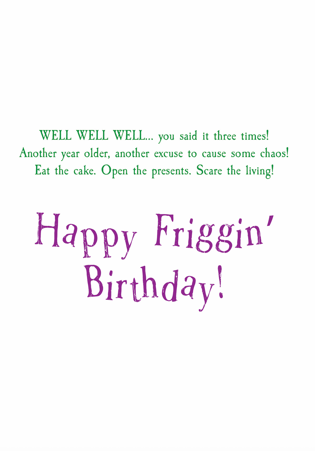 Beetlejuice Birthday Card