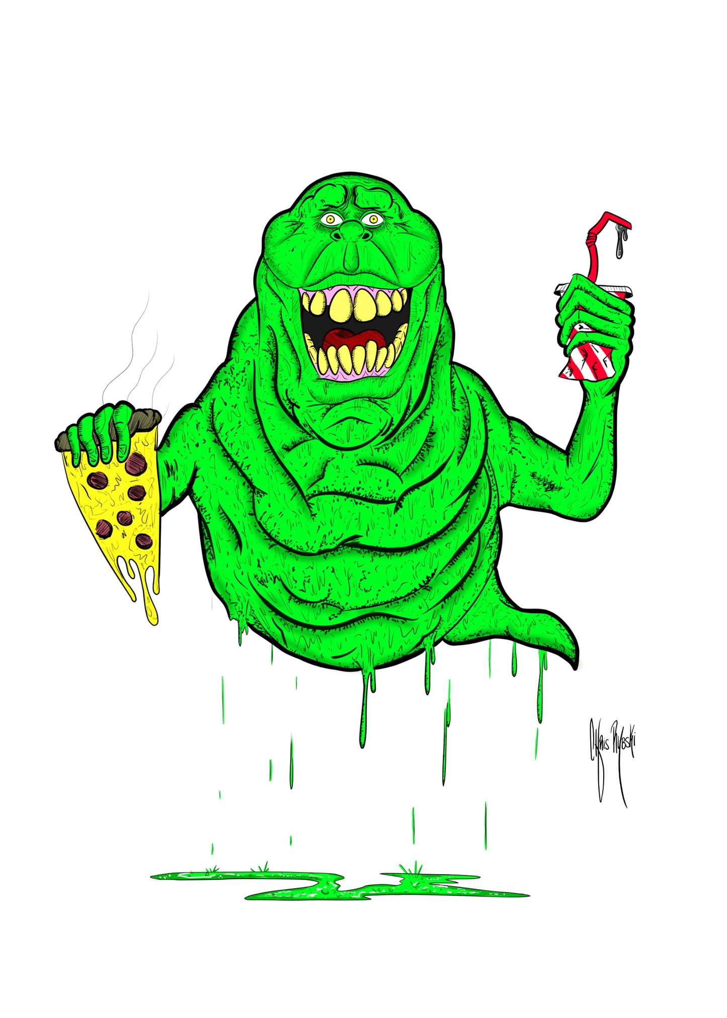 Slimer 5x7 Print