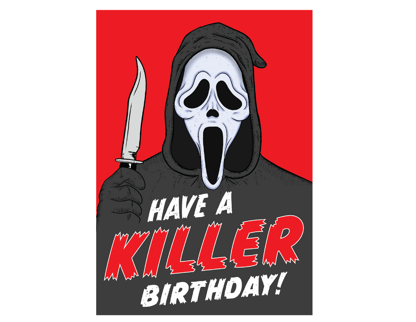 Ghostface Birthday Card