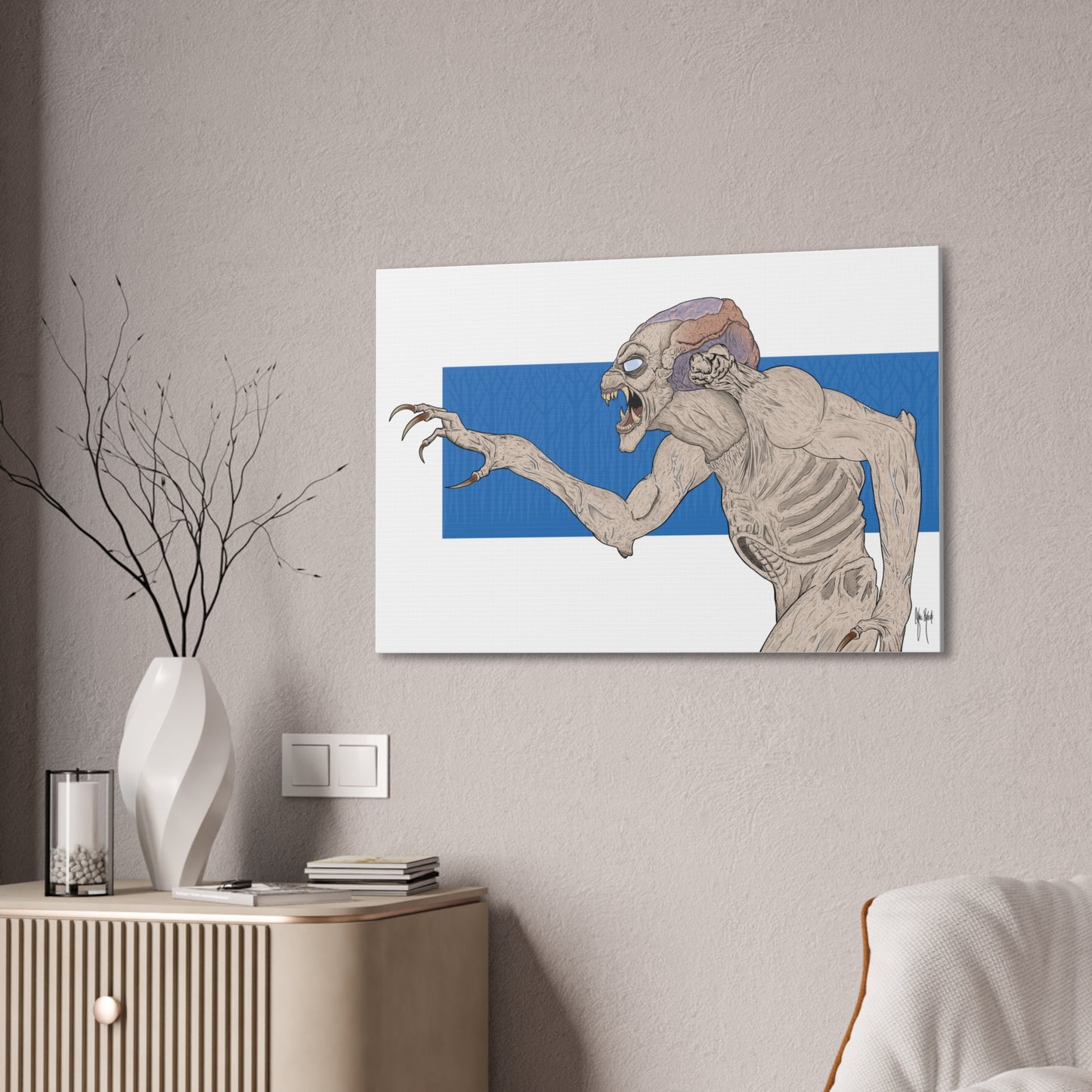 Pumpkinhead Canvas Print — 24x36 Stretched Wall Art