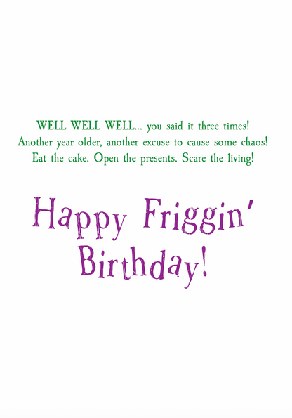 Beetlejuice Birthday Card