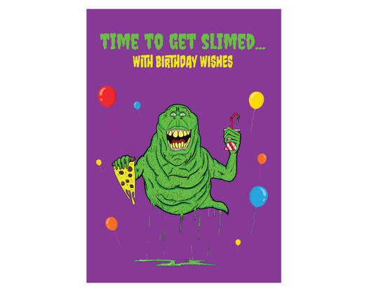 Slimer Birthday Card