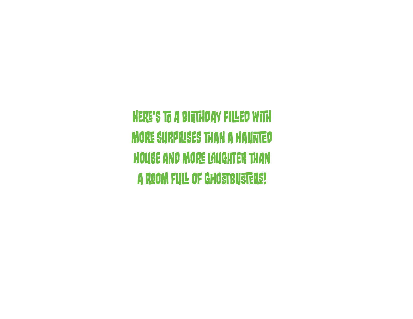 Slimer Birthday Card