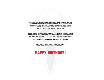 Ghostface Birthday Card