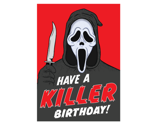 Ghostface Birthday Card